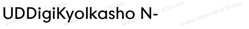 UDDigiKyolkasho N字体转换